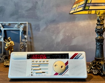 Vintage 1980s Prosonic Model PCR-255 AM/FM Digital Stereo Alarm Clock Radio Tested
