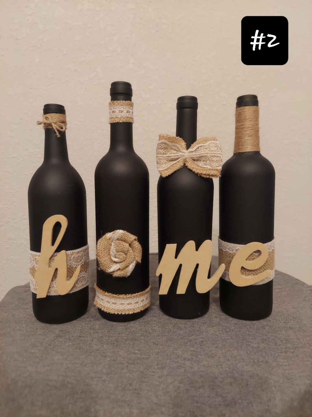 Wine Bottle Decor home Etsy