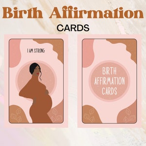 Cartes d'affirmation de naissance | Affirmations positives pour la grossesse | Jeu de cartes d'affirmation de grossesse imprimable | Modèle de carte | Bientôt maman