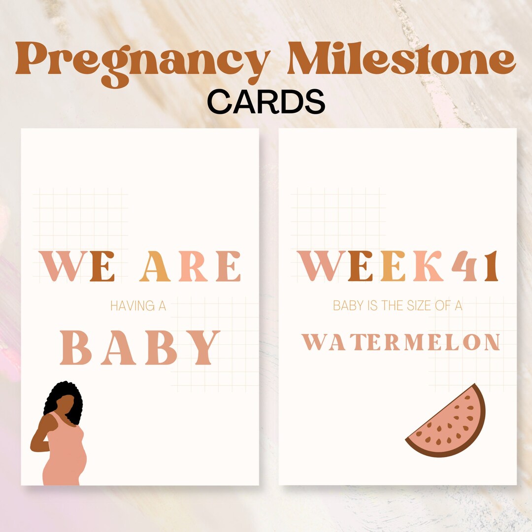 Pregnancy Milestone Printable Card Deck | DIY Milestone Cards | for Soon-to-be Moms | Digital ...