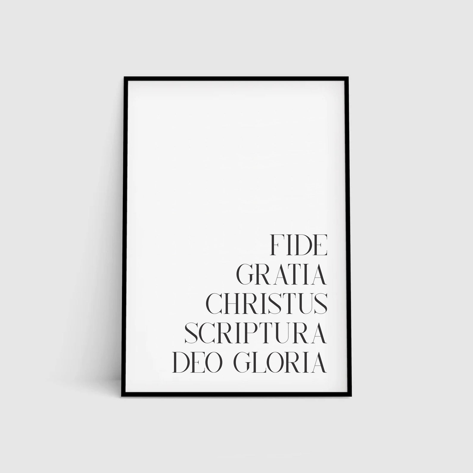 The Five Solas Printable, Sola Gratia, Fide, Grace, Faith, Scriptura ...