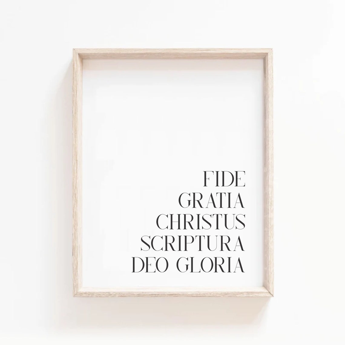 The Five Solas Printable, Sola Gratia, Fide, Grace, Faith, Scriptura ...