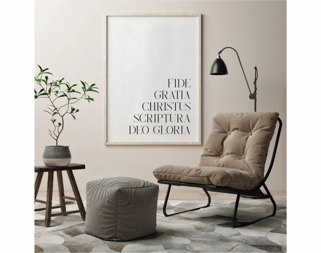 The Five Solas Printable, Sola Gratia, Fide, Grace, Faith, Scriptura ...