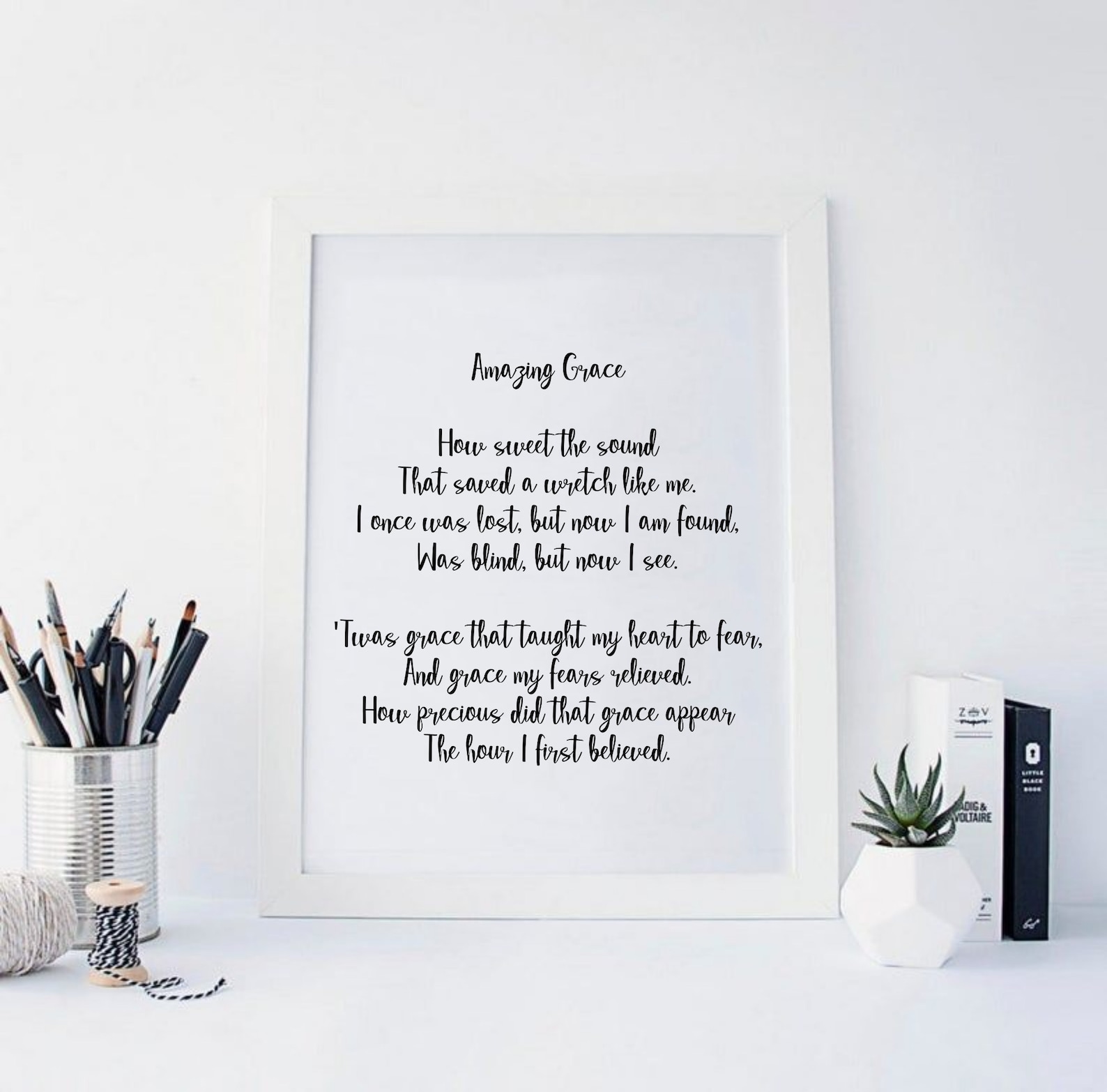 Amazing Grace Printable Inspirational Hymn Lyrics Christian - Etsy