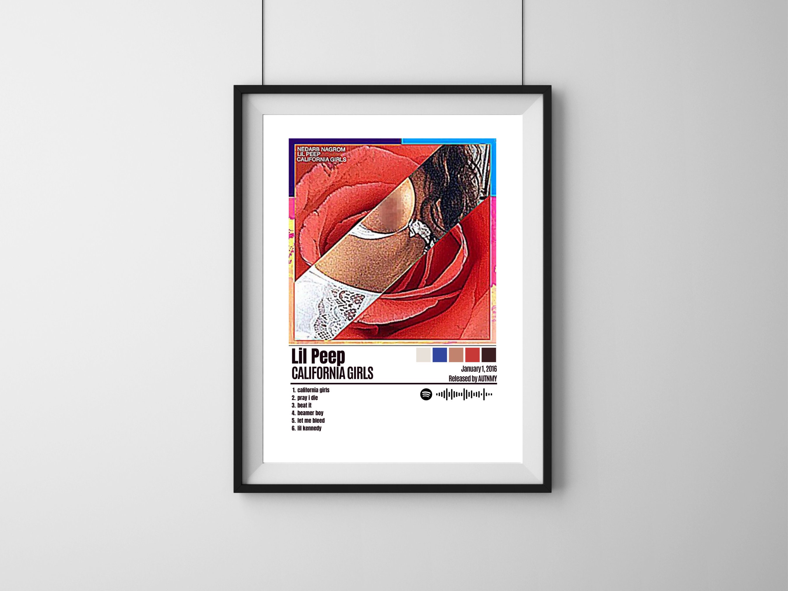 Lil Peep Poster | California Girls Poster | Album Cover Poster