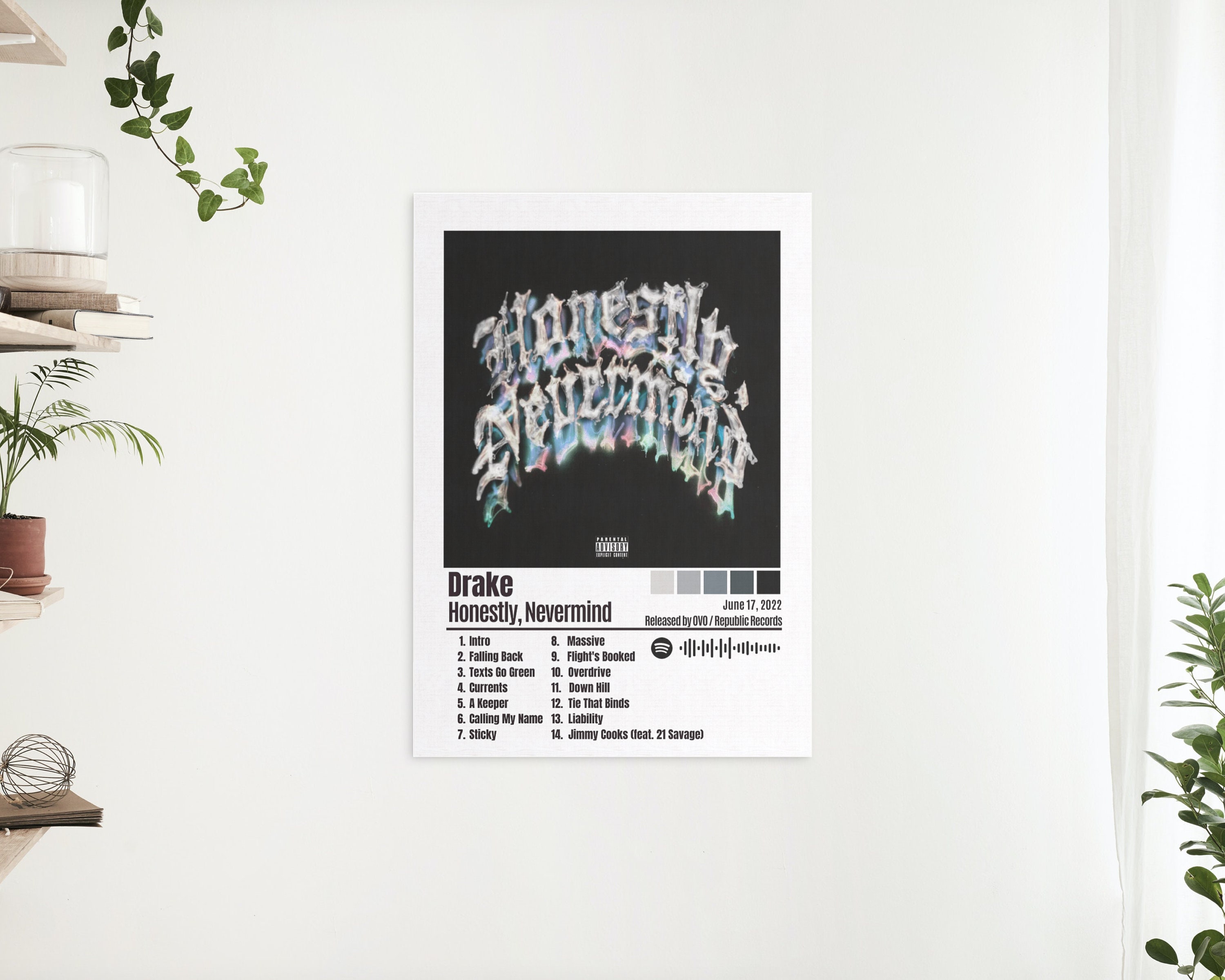 Drake Poster | Honestly, Nevermind Poster | Album Cover Poster