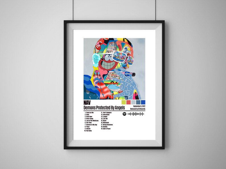 NAV Poster Demons Protected by Angels Poster Album Cover Etsy