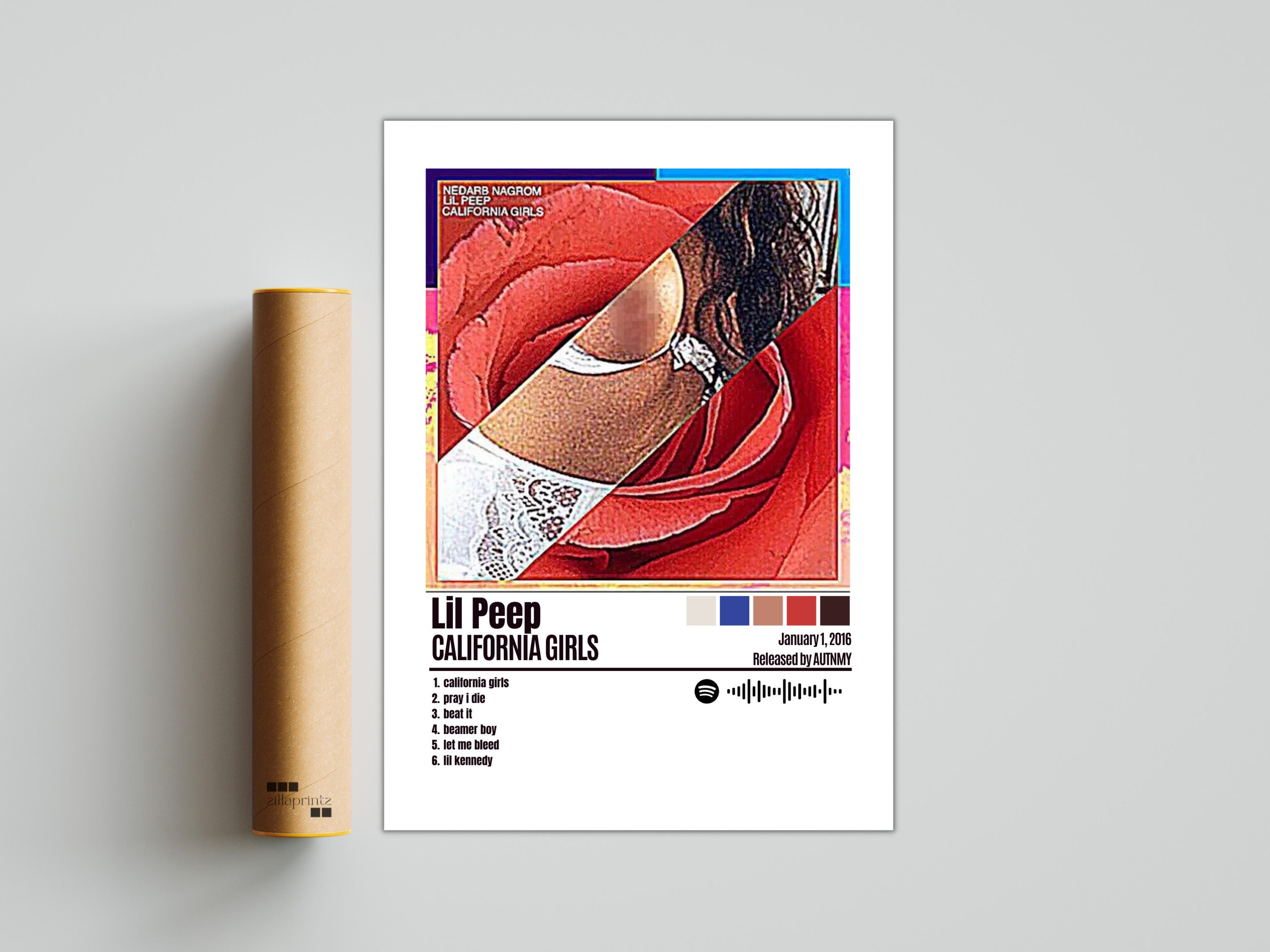 Discover Lil Peep Poster | California Girls Poster | Album Cover Poster