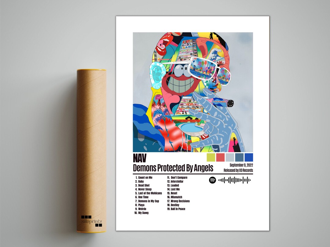 NAV Poster Demons Protected by Angels Poster Album Cover Etsy