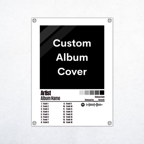 Custom Album Cover Glass Custom Album Wall Art Plaque Custom Album
