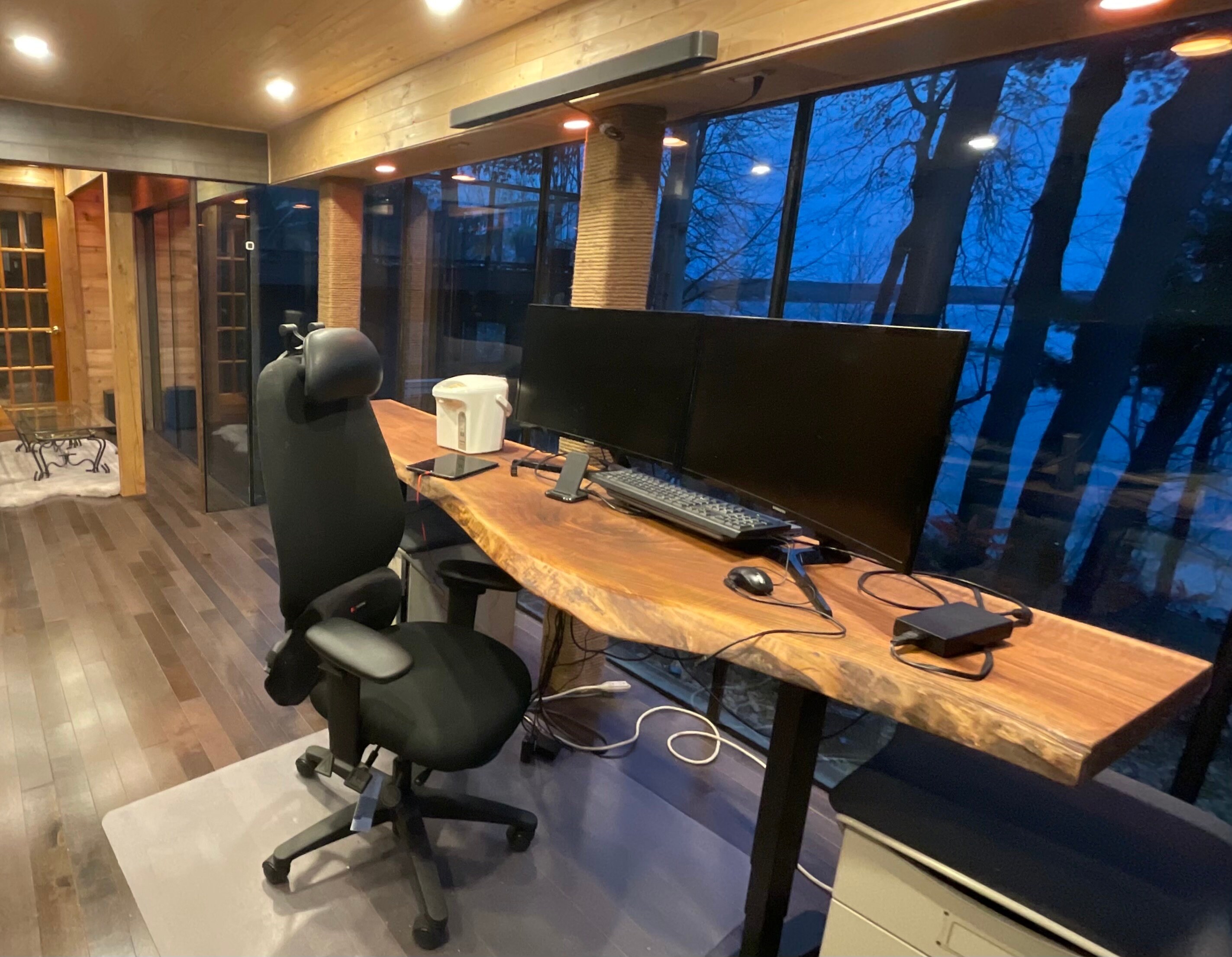 Live Edge Computer Desk, Dual Motor Sit-stand Height Adjustable. We Pay ...