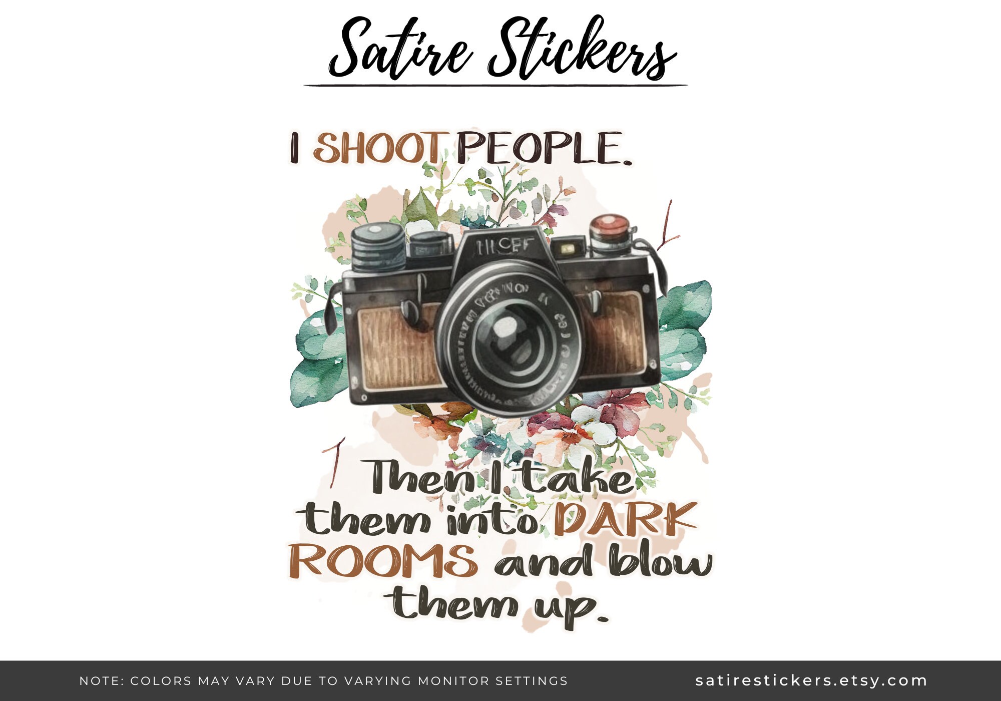 I shoot people, photography photographer Polaroid' Sticker | Spreadshirt