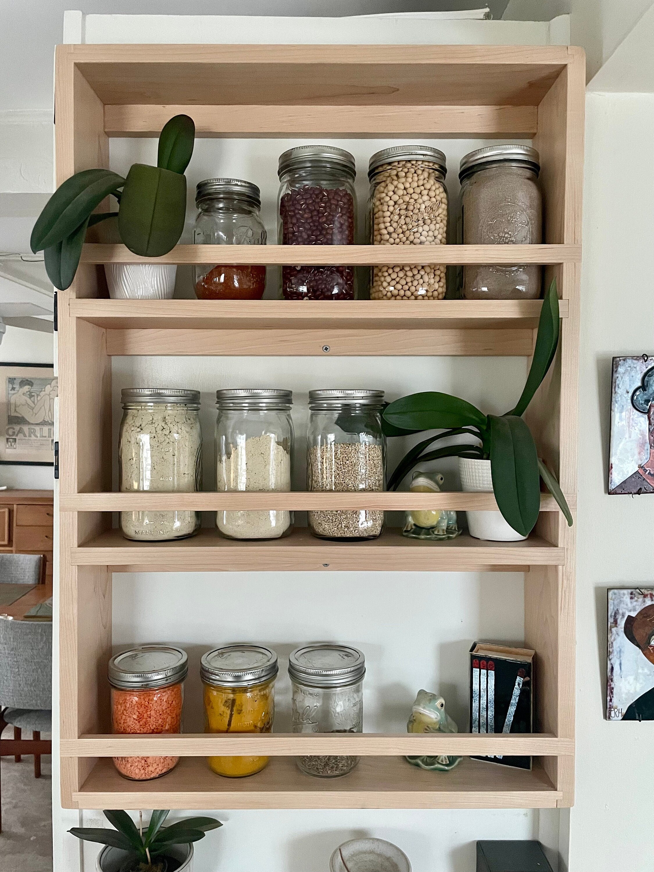 Mason Jar Storage Display Rack Etsy
