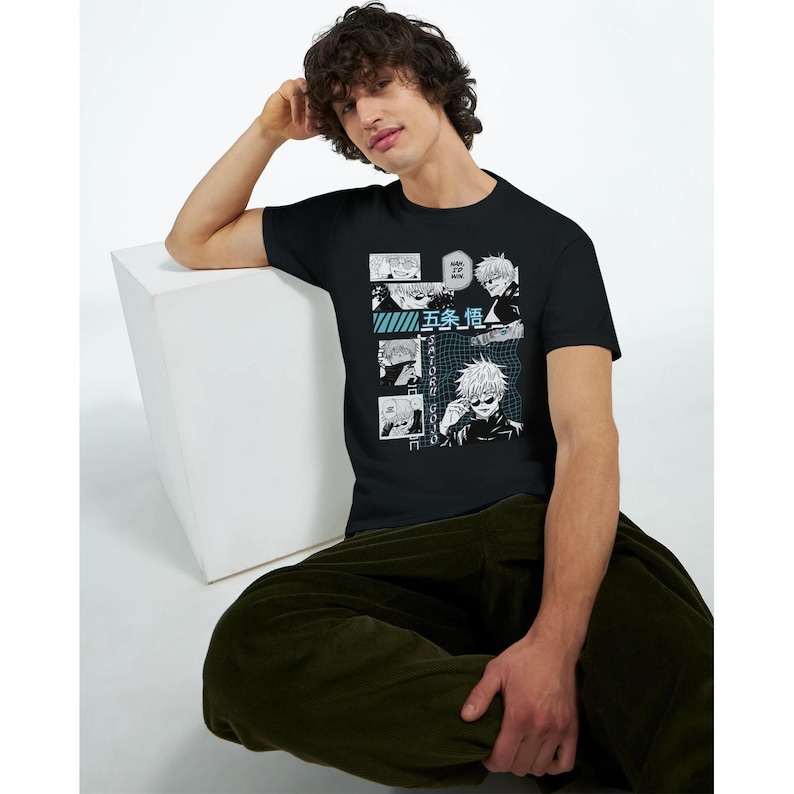 Gojo Satoru T-shirt – Jujutsu Kaisen Anime Graphic Tee - Etsy
