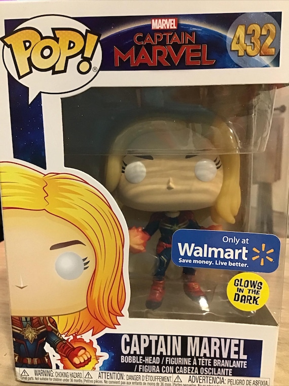 Funko Pop! Captain Marvel #432 Glow in the Dark Walmart Exclusive