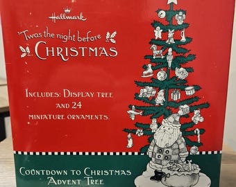 Hallmark Twas the Night Before Christmas Advent Tree With Ornaments.