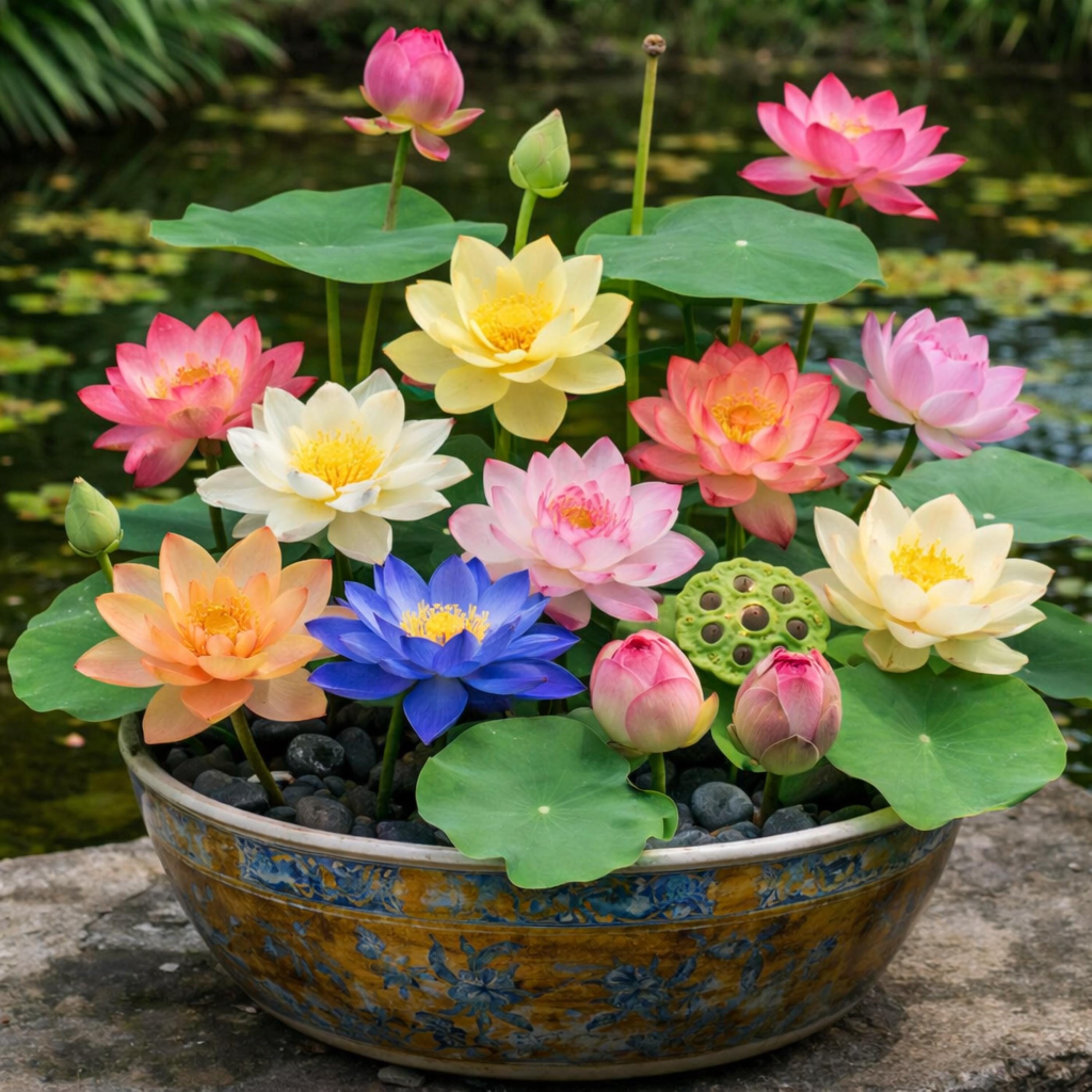 Mix Colour Mini Lotus Seeds - Indian Lotus (nelumbo Nucifera