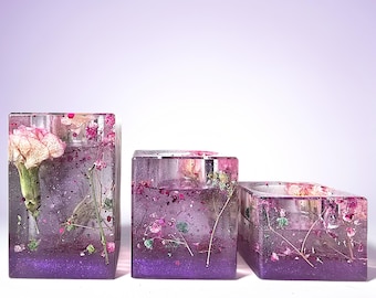 Handmade Resin Candle Holders