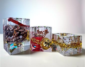 Handmade Resin Candle Holders