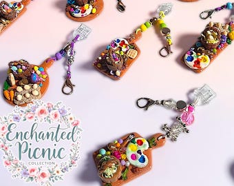 Handmade Miniature Picnic Board Charm – USB-C Dust Plug Accessory (Enchanted Picnic Collection)