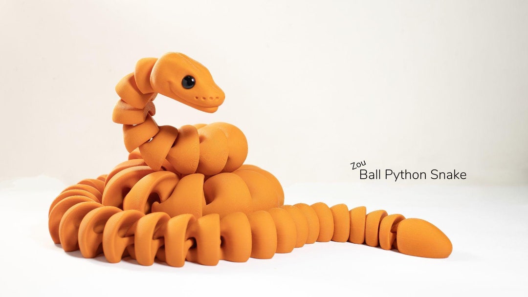 3D Printed Ball Python Fidget Snake - Flexible Collectible by ZOU3D - Etsy