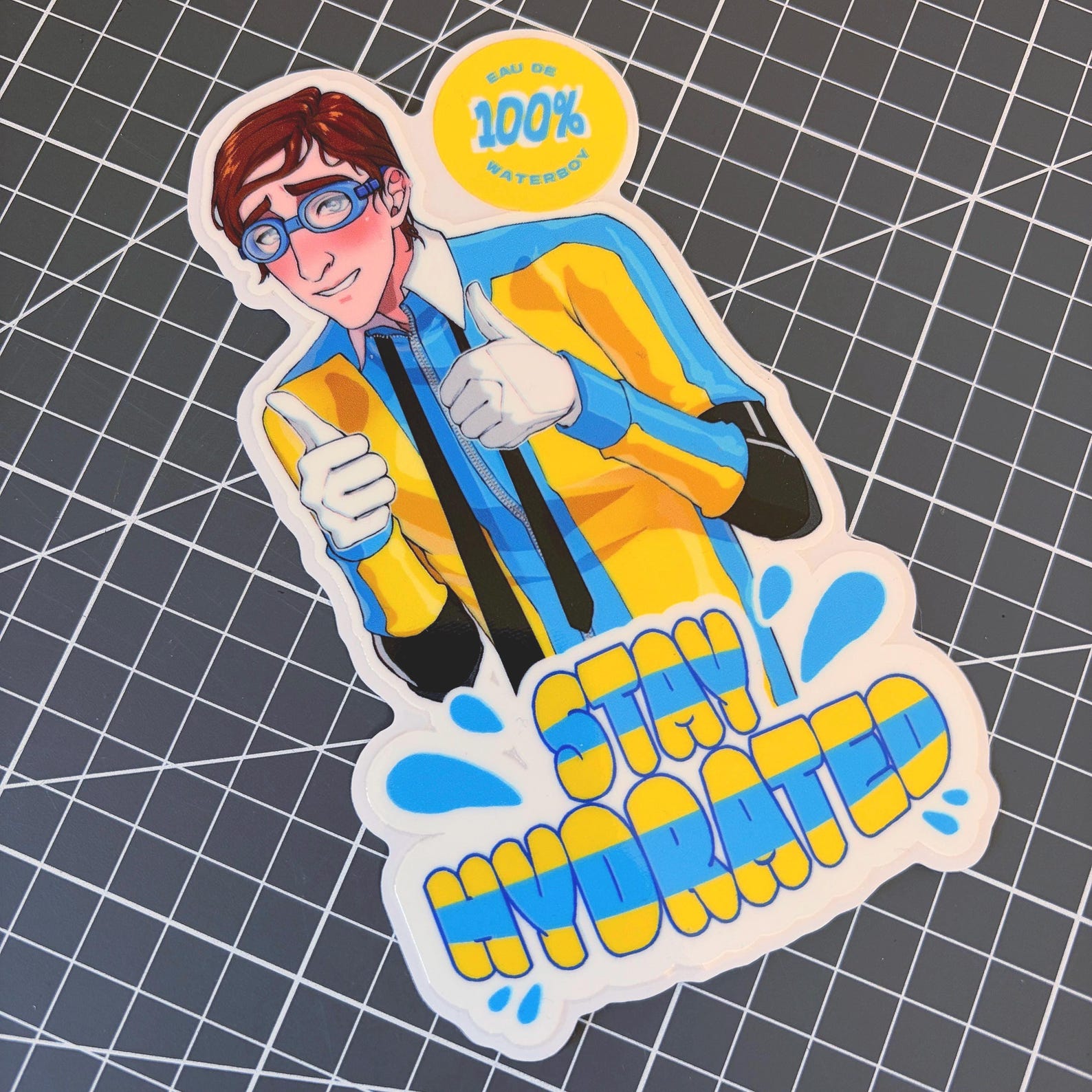 PREORDER | DISPATCH | Waterboy Herman Water Bottle Transfer Sticker ...