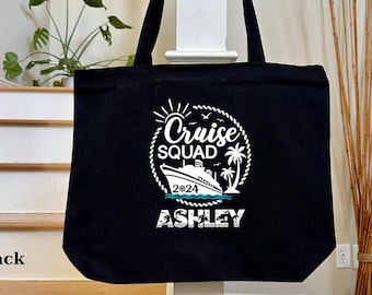 Personalized Cruise Tote Bag, Custom Vacation Bag, Family Cruise Gift, Cruise Squad 2025, Cruise Vacation