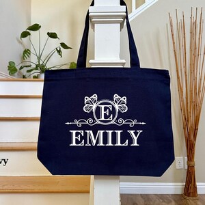 Custom Retro Name Bag, Cute Bridesmaid Tote Bags, Personalized Name Bag, Cute Girl Bags, Custom Tote Bags, Custom Name Gift, ZIPPER Tote Bag