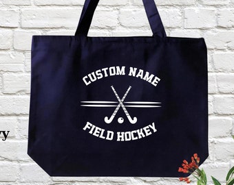 Field Hockey Team Bags, Field Hockey Player Gift Bag, Field Hockey Coach Tote Bag, Hockey Fan Tote, Hockey Lover, Highschool Team Tote Bag