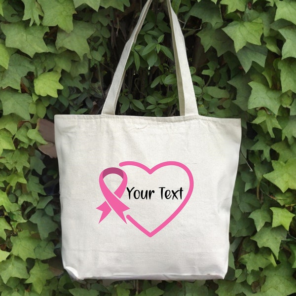 Warriors Wear Pink Tote Bag, Canvas Bag, Breast Cancer Tote Bag, Pink Ribbon Tote Bag, Breast Cancer Warrior Bag, Breast Cancer Ribbon Bags