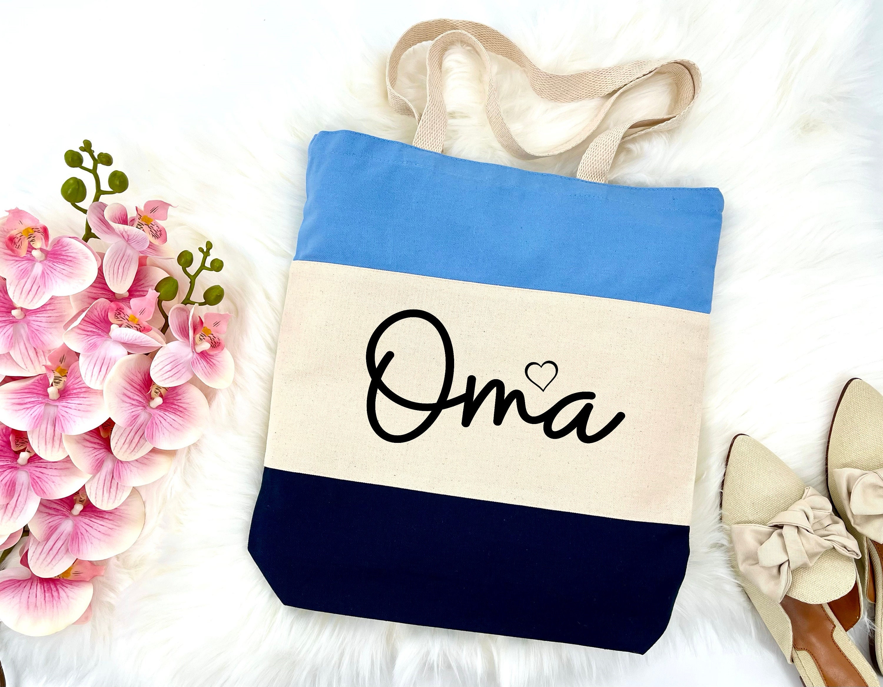 CafePress Oma Natural Canvas Tote Bag - Reusable Shopping Bag With Fun Prints, 2 Sizes - View #7