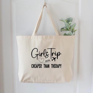 Girls Trip Tote Bag, Girls Trip Vacation Bag, Girls Trip 2025 Vacation Tote Bag, Womens Tote Bag, Summer Trip Bag, 2025 Girls Trip Tote Bags image 1