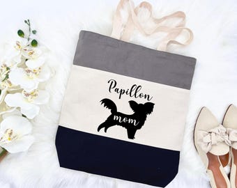 Bolso de mano Papillon, Bolso de amor Papillon, Bolso de mano para perros Papillon, Mamá Papillon, Bolso de amor para perros, Bolso de mano para dueños de mascotas, Bolso personalizado Papillon
