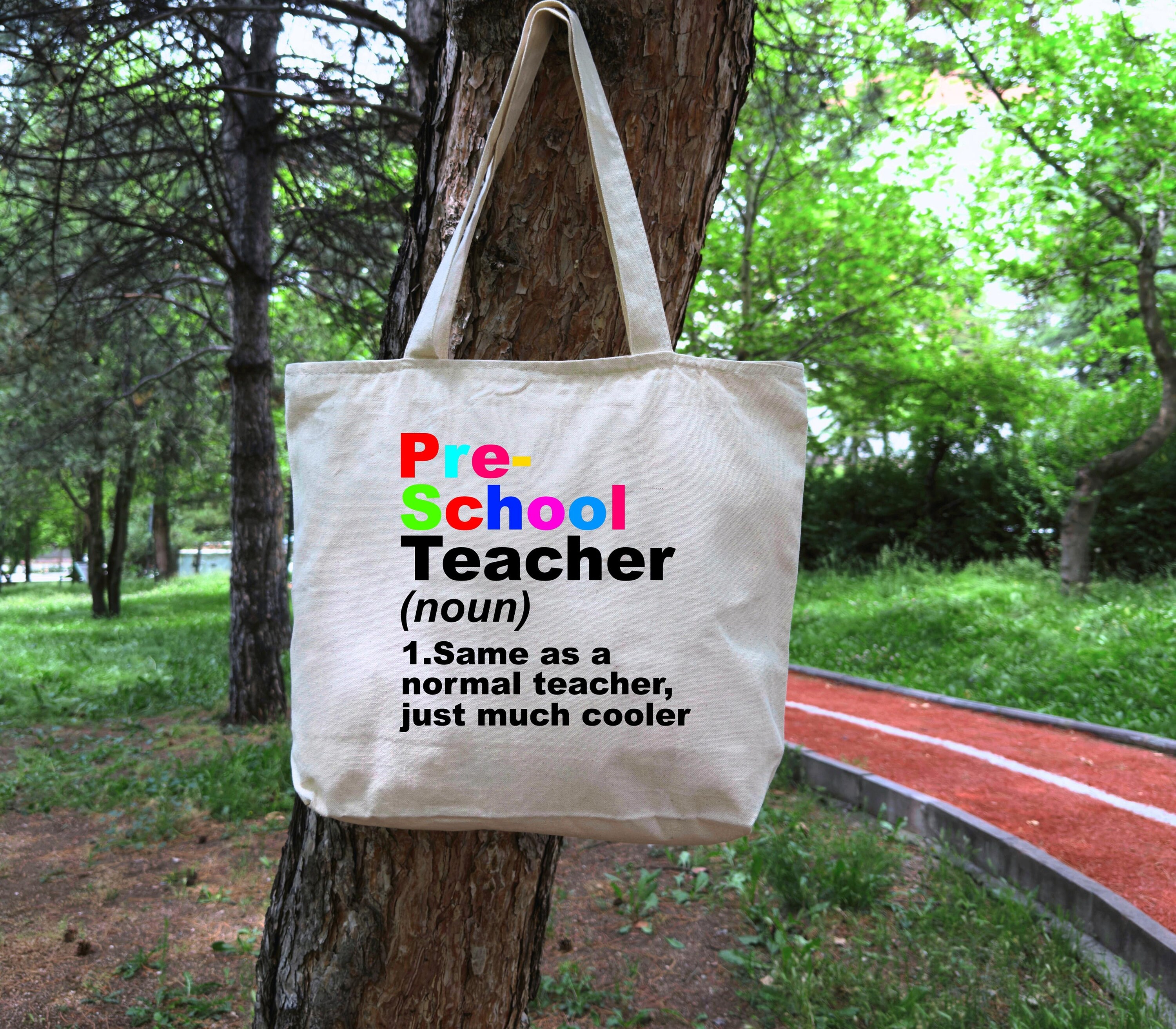 Preschool Teacher Tote Bag Teacher Gift Bag Hello Preschool Etsy