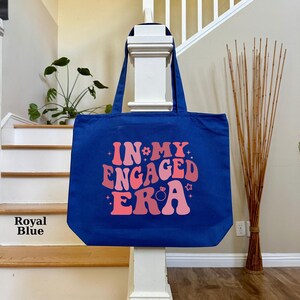 In My Engaged Era, Custom Bride Bag, Engagement Gift For Her, Fiance Gift, Bridal Shower Gift, Future Mrs Bag, Bachelorete ZIPPER Tote Bag image 5
