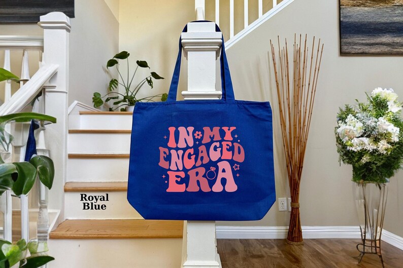 In My Engaged Era, Custom Bride Bag, Engagement Gift For Her, Fiance Gift, Bridal Shower Gift, Future Mrs Bag, Bachelorete ZIPPER Tote Bag image 5