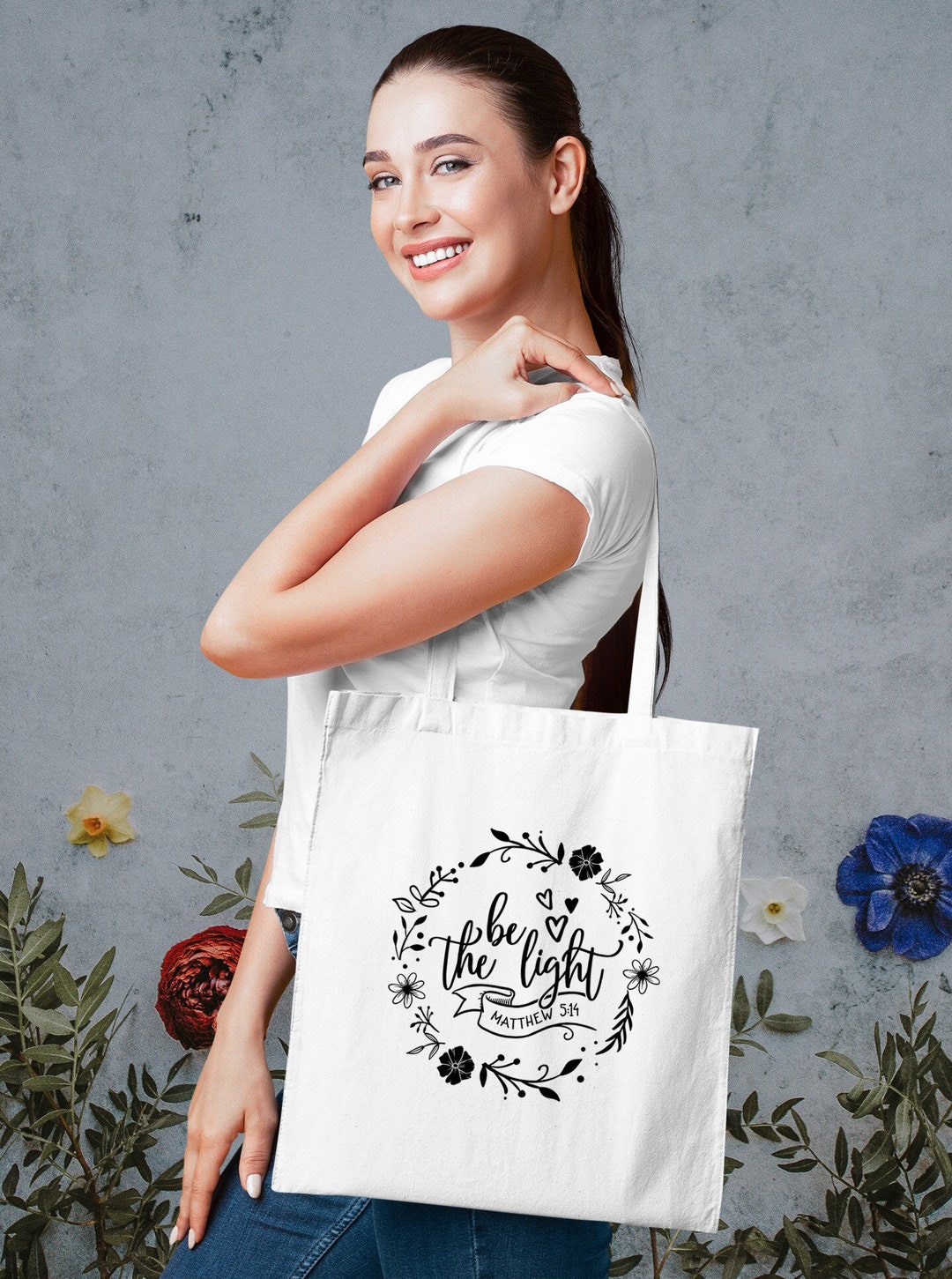 Christian Tote Bags, Be the Light Bag, Religious Bag, Church Tote Bags