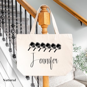 Custom Pickleball Tote Bag, Personalized Canvas Sports Bag for Women, Ideal Gift for Pickleball Lovers, Personalized Pickleball Bag