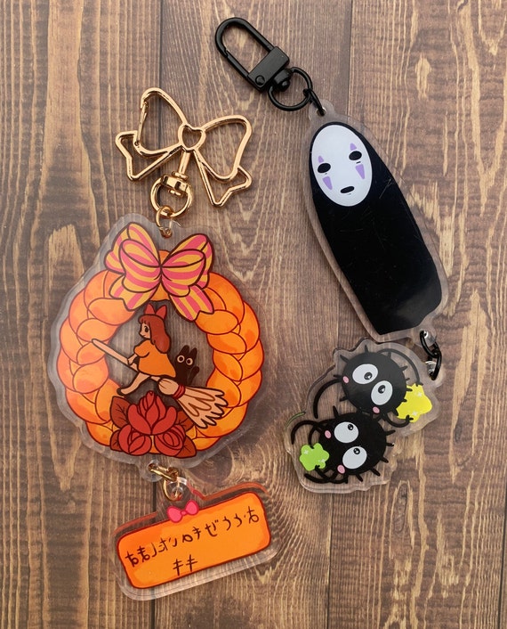 Kiki's Delivery Service Keychain | Anime Cartoon No Face & Spoot