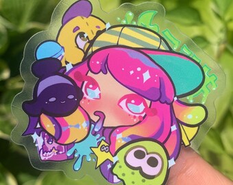 Splatoon 3 Harmony Vinyl Sticker | inkling Splatsville Hotlantis kawaii cute decal gift videogame waterproof weatherproof laptop tumblr