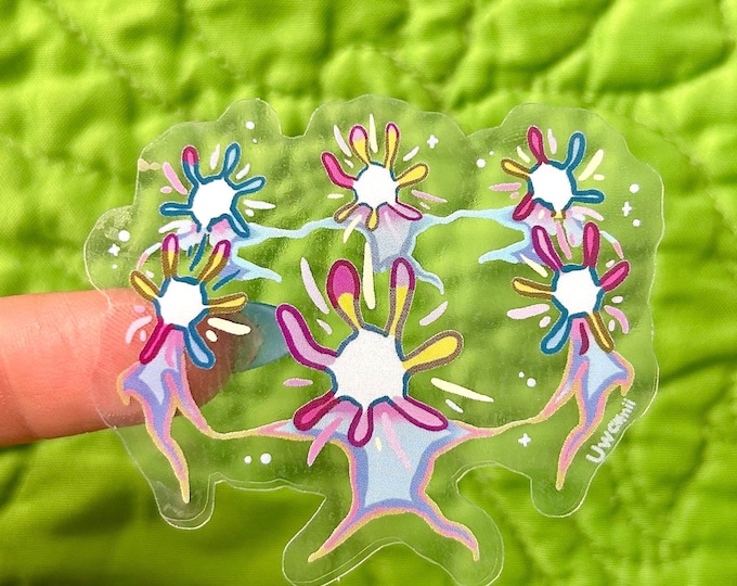 Dancing Star children Sparks Clear Vinyl Sticker | Anime studio howls waterproof dishwasher safe kawaii cute ghibli