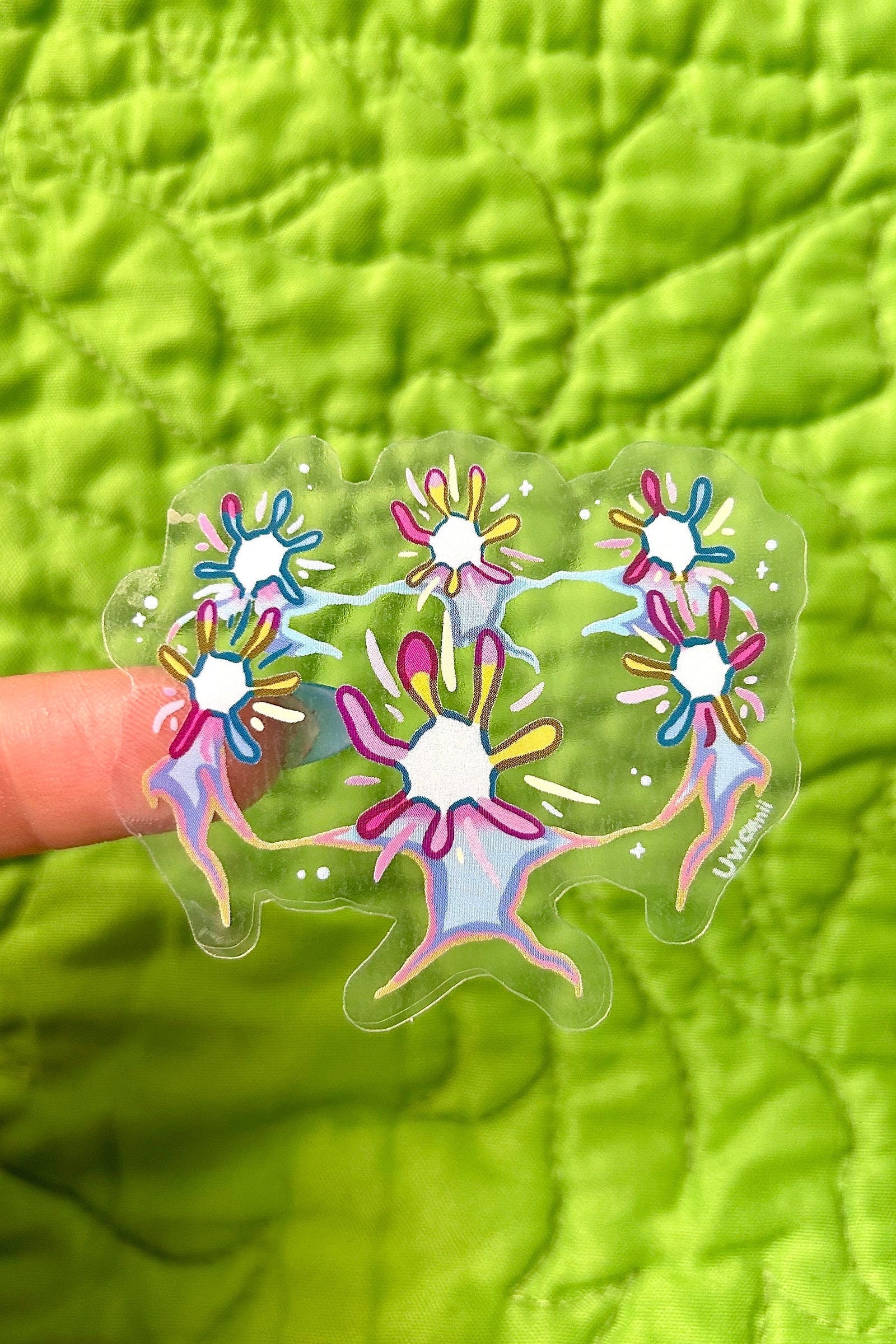 Dancing Star children Sparks Clear Vinyl Sticker | Anime studio howls waterproof dishwasher safe kawaii cute ghibli