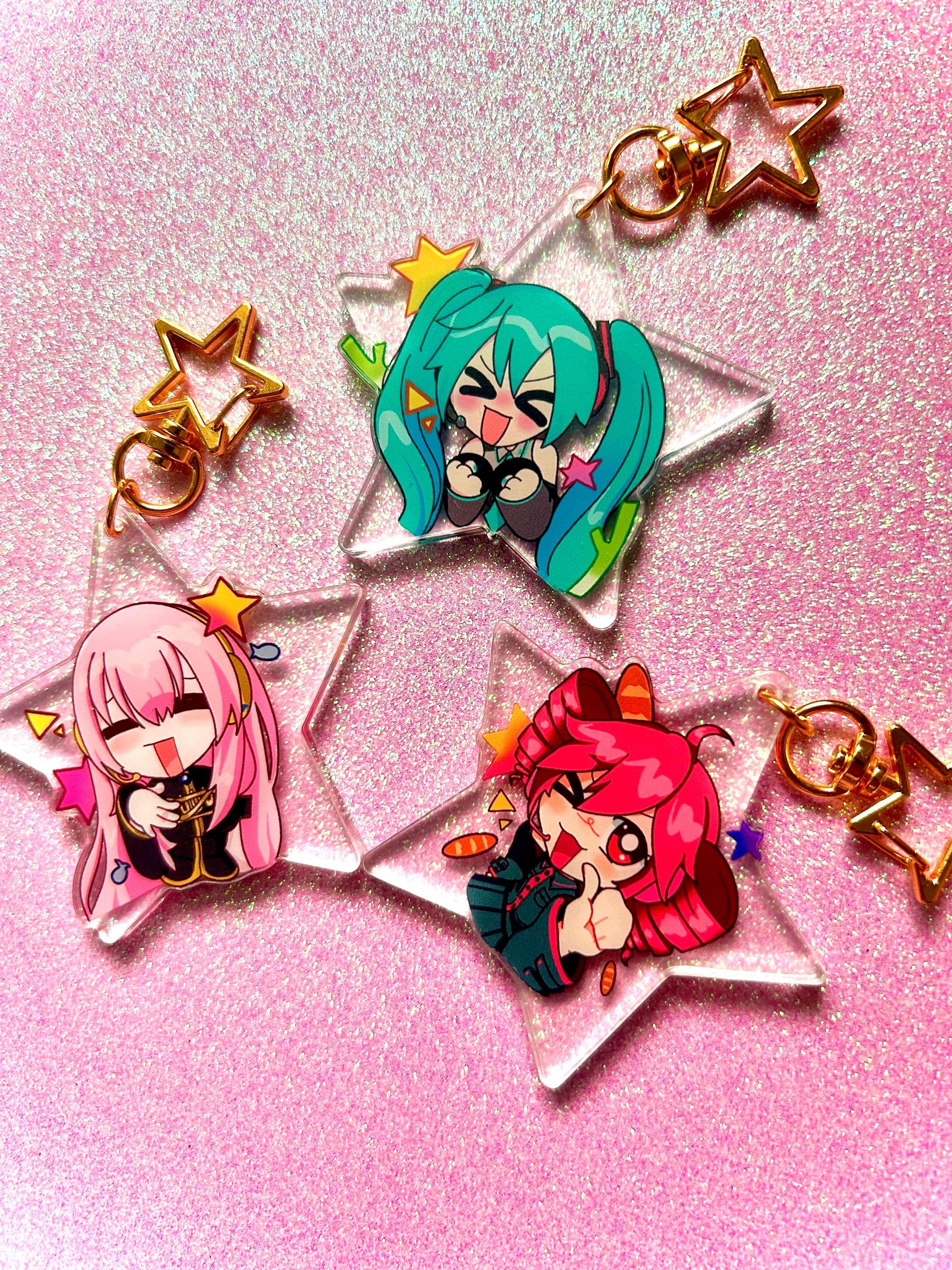 Idol Keychains Miku Star Idol Acrylic Keychain | Kawaii Cute Anime Luka Teto Voca ...