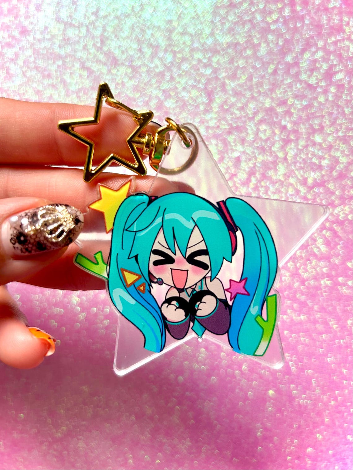 Idol Keychains Miku Star Idol Acrylic Keychain | Kawaii Cute Anime Luka Teto Voca ...