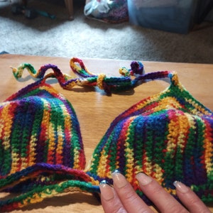 Rainbow bikini top
