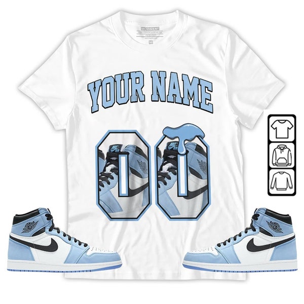 university blue jordan 1shirt