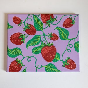 Strawberry Patch | 8x10 acrylic on canvas