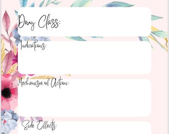 Pharmacology Study Worksheet