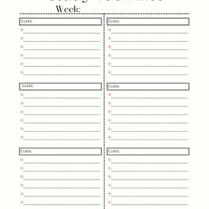 Weekly Reading to do list