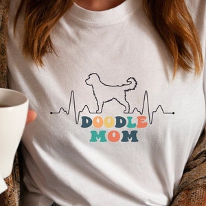 Doodle Mom Shirt, Aussiedoodle Heartbeat Tshirt, Goldendoodle Lovers Shirt, Doodle Mom, Funny Doodle Tee, Cute Doodle Gift Shirt